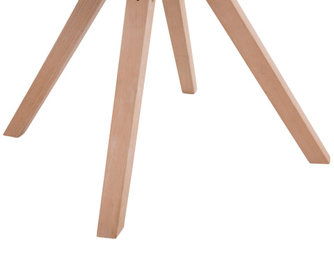 TPFLiving 4er Set Besucherstuhl Toulon Stoff Gestell Holz Square Natura