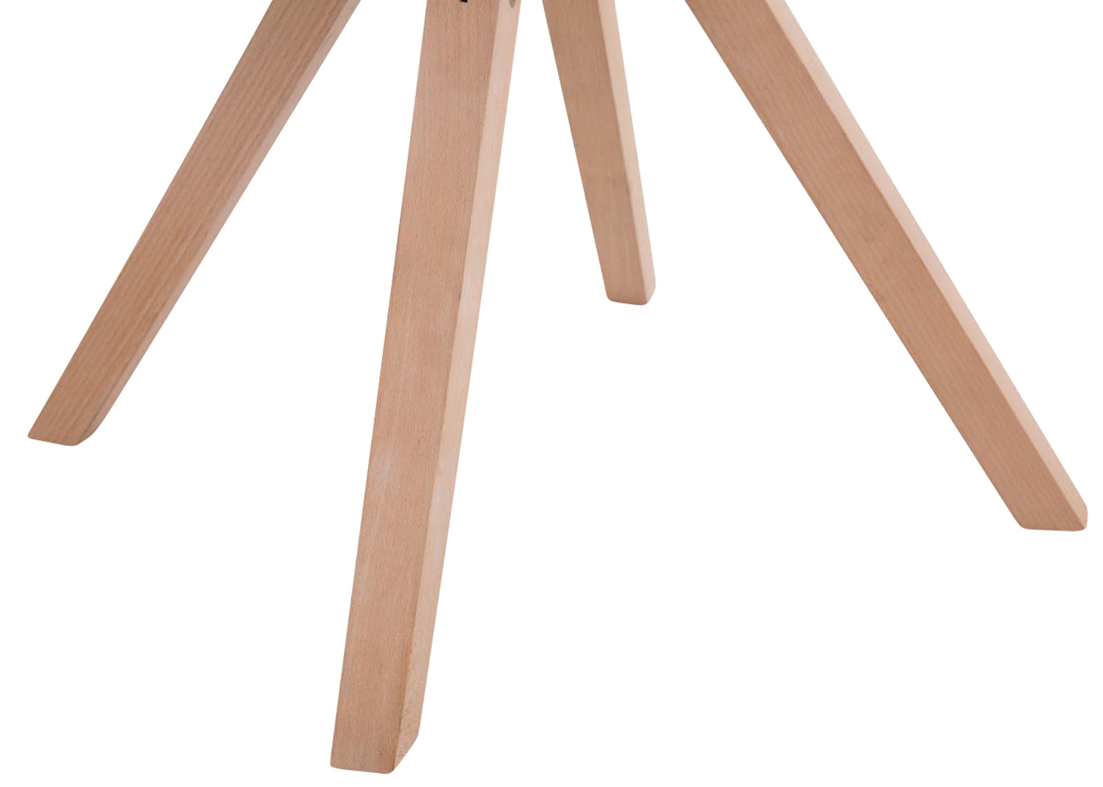 TPFLiving 4er Set Besucherstuhl Toulon Stoff Gestell Holz Square Natura