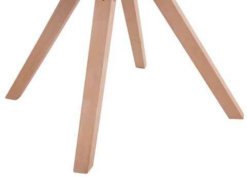 TPFLiving 4er Set Besucherstuhl Toulon Stoff Gestell Holz Square Natura
