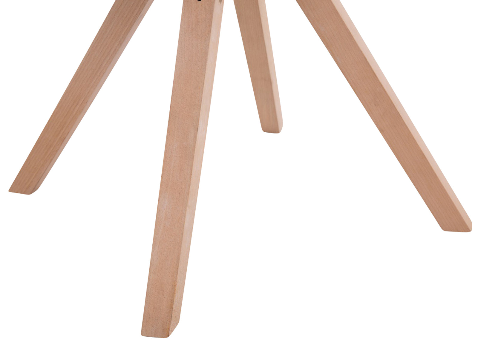 TPFLiving 4er Set Besucherstuhl Toulon Stoff Gestell Holz Square Natura