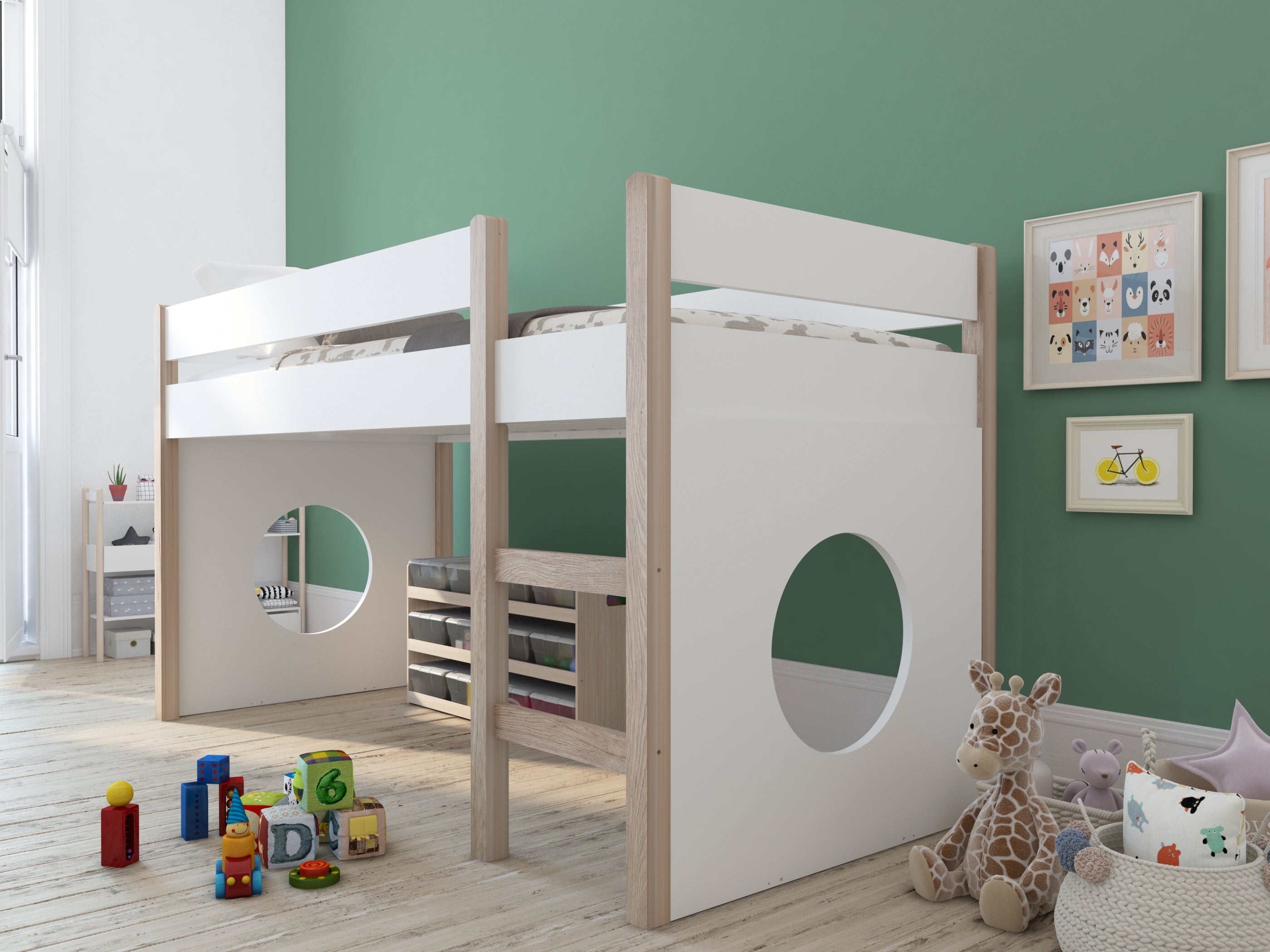 TPFLiving 2er Set Seitenpanneel für das Hochbett Smoll und das Etagenbett Träbor