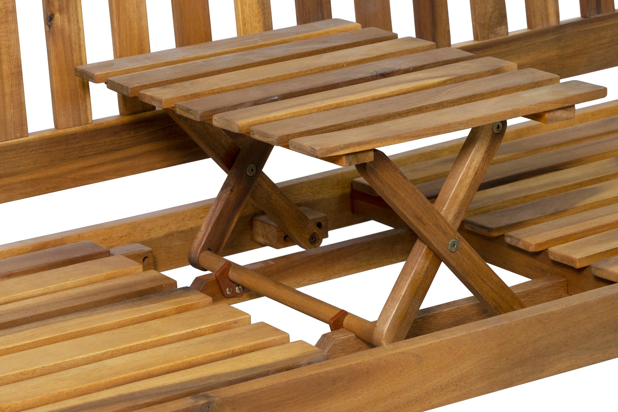 TPFGarden Gartenbank Akana - 2-Sitzer mit Mitteltisch - Akazienholz geölt - 157 cm