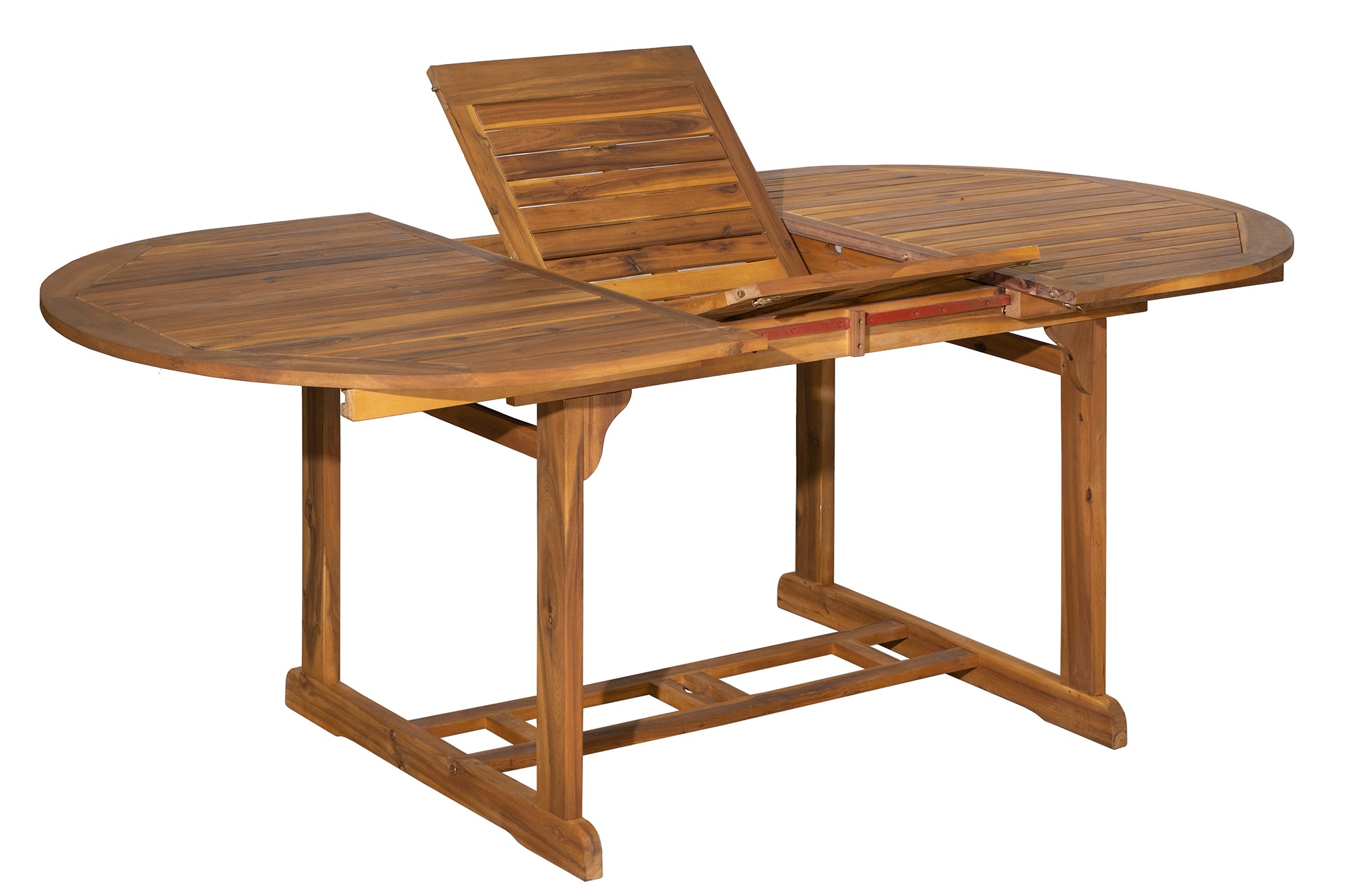 TPFGarden Sitzgruppe Akana mit 2 Stühlen, 1 Bank und 1 ausziehbaren Tisch - 150/200x100 cm - Akazienholz geölt