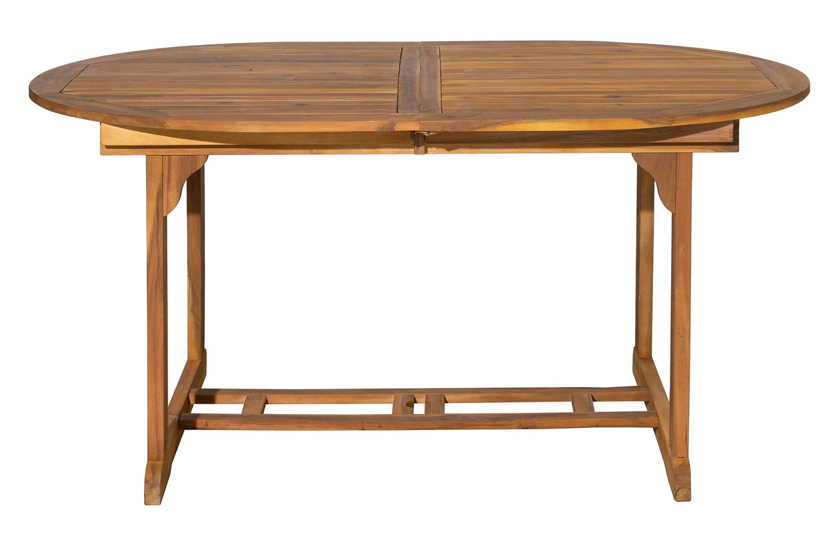 TPFGarden Sitzgruppe Akana mit 4 Stühlen und 1 ausziehbaren Tisch - 150/200x100 cm - Akazienholz geölt