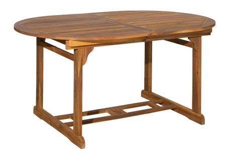 TPFGarden Sitzgruppe Akana mit 4 Stühlen und 1 ausziehbaren Tisch - 150/200x100 cm - Akazienholz geölt