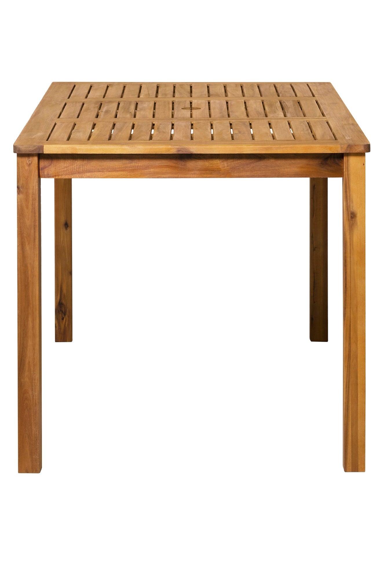 TPFGarden Sitzgruppe Akana mit 2 Stühlen, 1 Bank und 1 Tisch mit Schirmloch - 135x80 cm - Akazienholz geölt