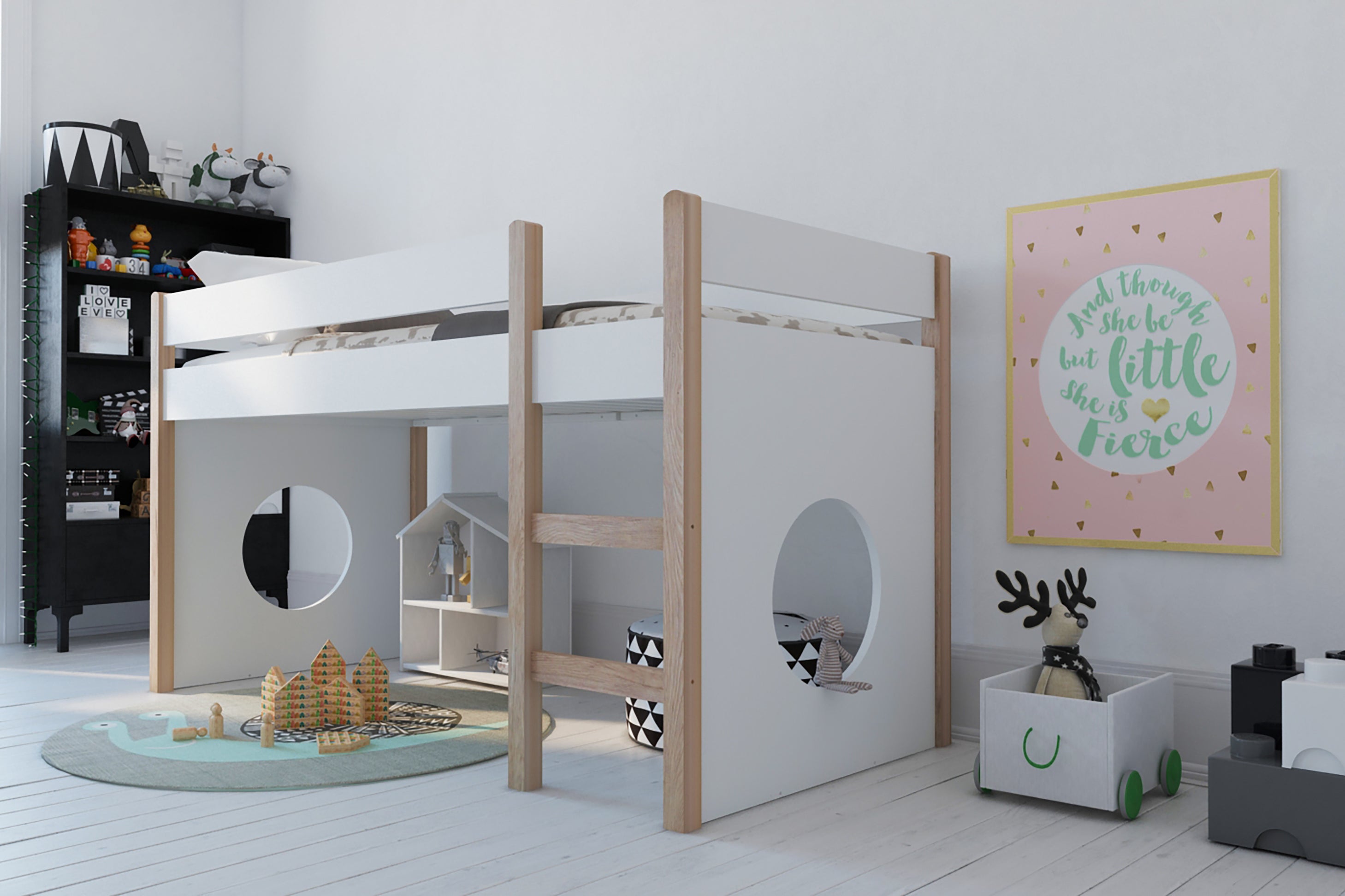 TPFLiving 2er Set Seitenpanneel für das Hochbett Smoll und das Etagenbett Träbor