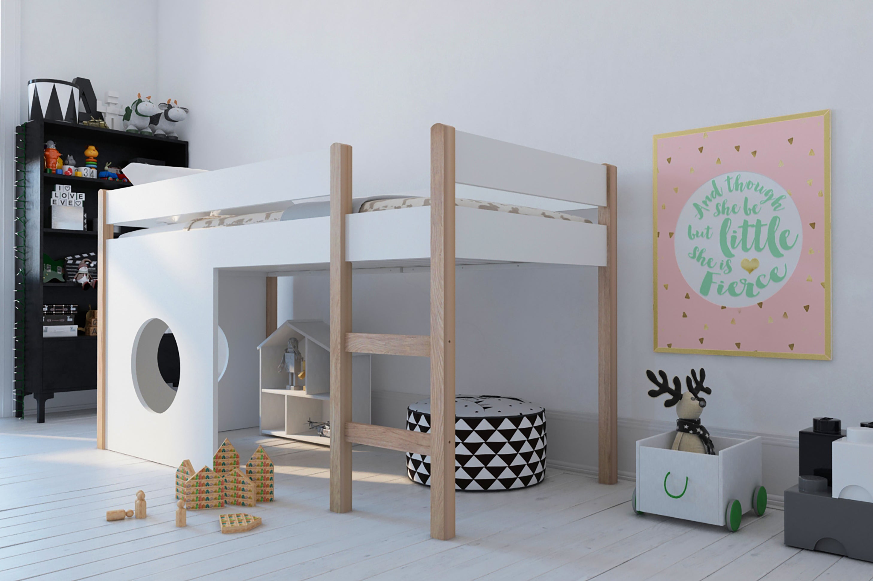 TPFLiving 2er Set Seitenpanneel für das Hochbett Smoll und das Etagenbett Träbor