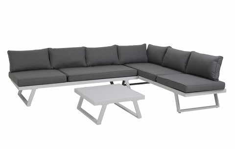 TPFGarden Gartenlounge-Set Yala Ecksofa, 1 Couchtisch, 4 Sitzkissen, 7 Rückenkissen