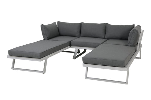 TPFGarden Gartenlounge-Set Yala Ecksofa, 1 Couchtisch, 4 Sitzkissen, 7 Rückenkissen