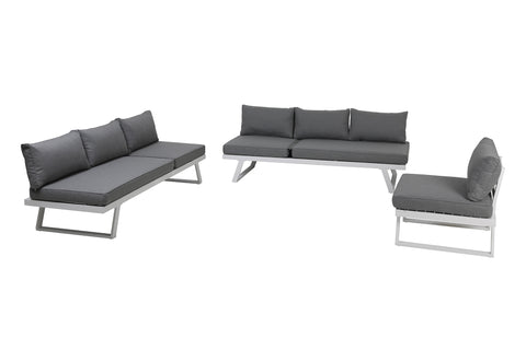 TPFGarden Gartenlounge-Set Yala Ecksofa, 1 Couchtisch, 4 Sitzkissen, 7 Rückenkissen