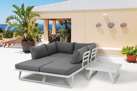 TPFGarden Gartenlounge-Set Yala Ecksofa, 1 Couchtisch, 4 Sitzkissen, 7 Rückenkissen