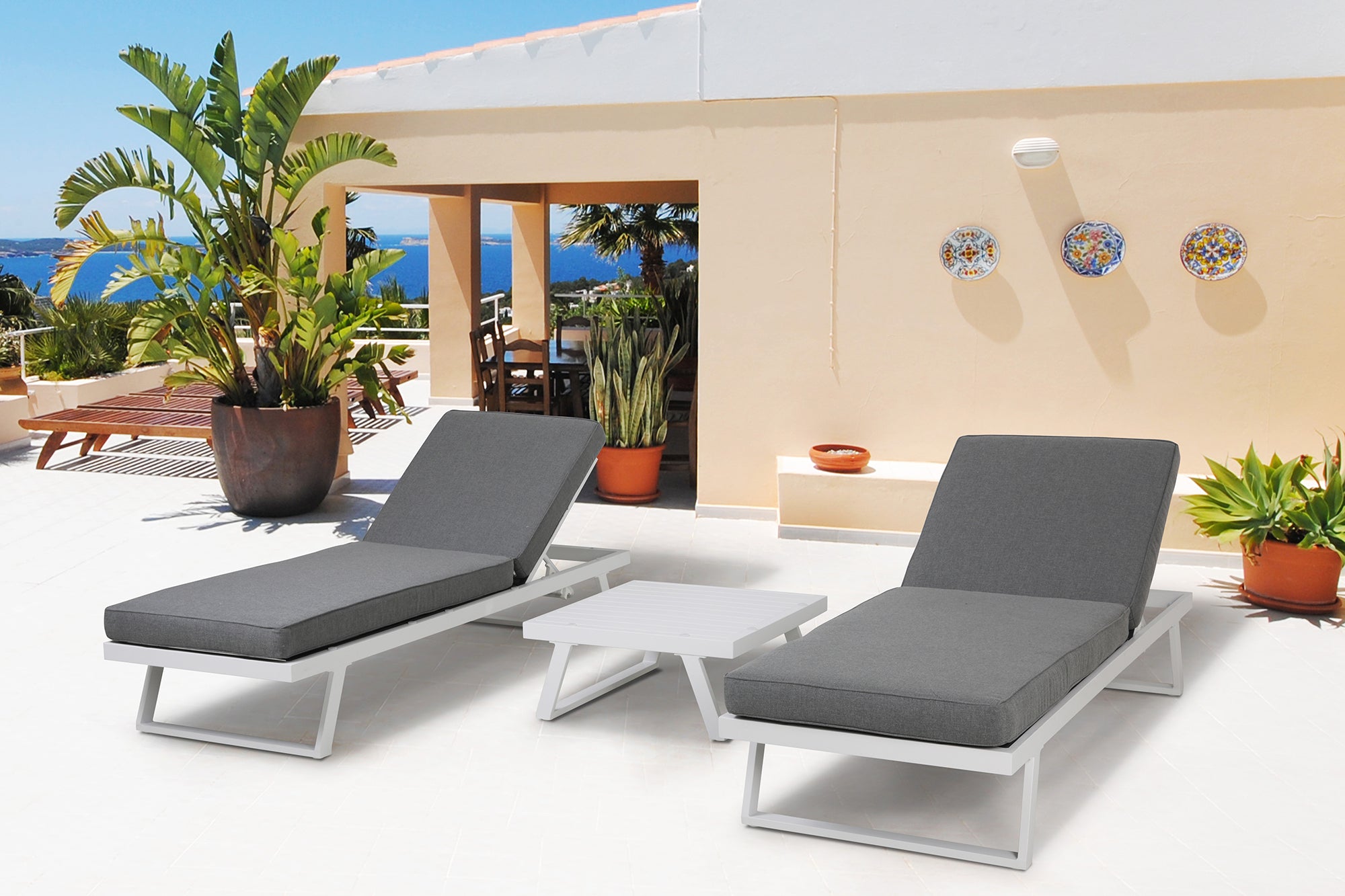 TPFGarden Gartenlounge-Set Yala Ecksofa, 1 Couchtisch, 4 Sitzkissen, 7 Rückenkissen