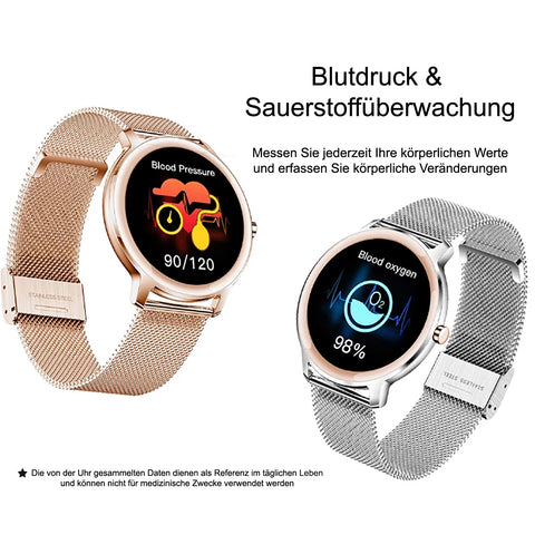 TPFNet Smart Watch / Fitness Tracker IP67 for Women - Milanese Bracelet - Android &amp; IOS - Various Colors