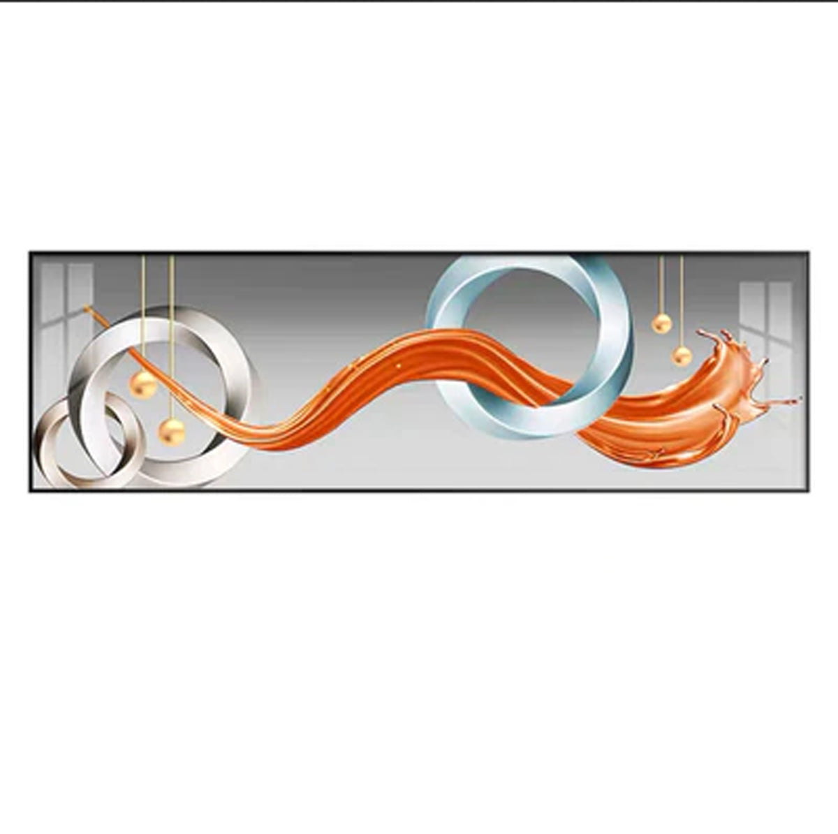 TPFLiving XXL Riesen Luxus Poster Leinwand / Abstrakte Linien und Formen in Weis, Blau, Grau, Silber, Gold / 24 Motive in 6 verschiedenen Größen - OHNE Rahmen - Modell TPFL-LW-301-MX