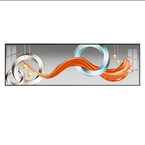 TPFLiving XXL Riesen Luxus Poster Leinwand / Abstrakte Linien und Formen in Weis, Blau, Grau, Silber, Gold / 24 Motive in 6 verschiedenen Größen - OHNE Rahmen - Modell TPFL-LW-301-MX