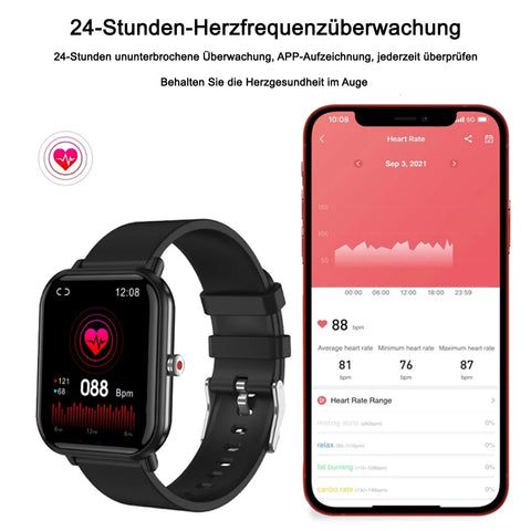 TPFNet Smart Watch / Fitness Tracker IP67 - Silikon Armband - Android & IOS - verschiedene Farben