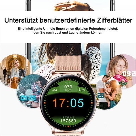 TPFNet Smart Watch / Fitness Tracker IP67 for Women &amp; Men - Milanese Bracelet - Android &amp; IOS - Various Colors