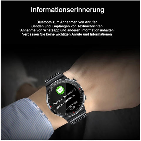 TPFNet Smart Watch / Fitness Tracker IP67 für Damen & Herren - Silikon Armband - Android & IOS - Schwarz & Silber