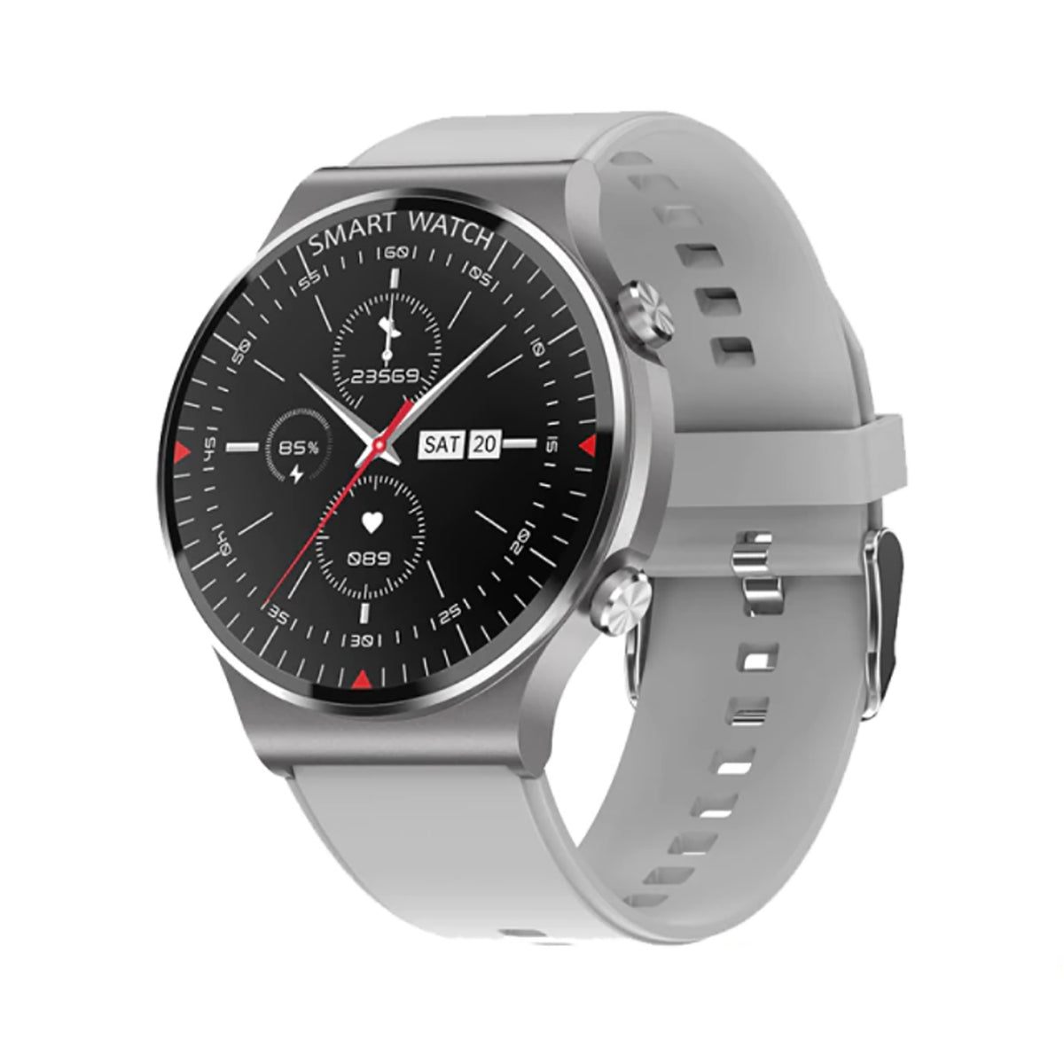 TPFNet Smart Watch / Fitness Tracker IP67 für Damen & Herren - Silikon Armband - Android & IOS - Schwarz & Silber