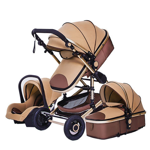 TPFLiving Kombi-Kinderwagen 3in1 Set - Modell 2 Stoff