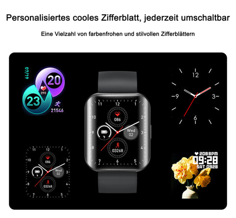 TPFNet Smart Watch / Fitness Tracker IP67 - Silikon Armband - Android & IOS - verschiedene Farben