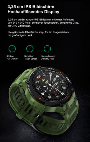 TPFNet Smart Watch / Fitness Tracker IP68 - Silikon Armband - Android & IOS - verschiedene Farben