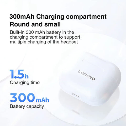 Lenovo LP40 Bluetooth-Kopfhörer Weiß
