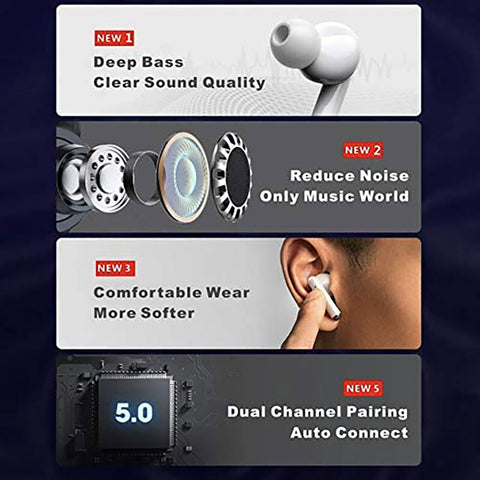 Lenovo LP1 Bluetooth-Kopfhörer Weiß mit rotem Rand