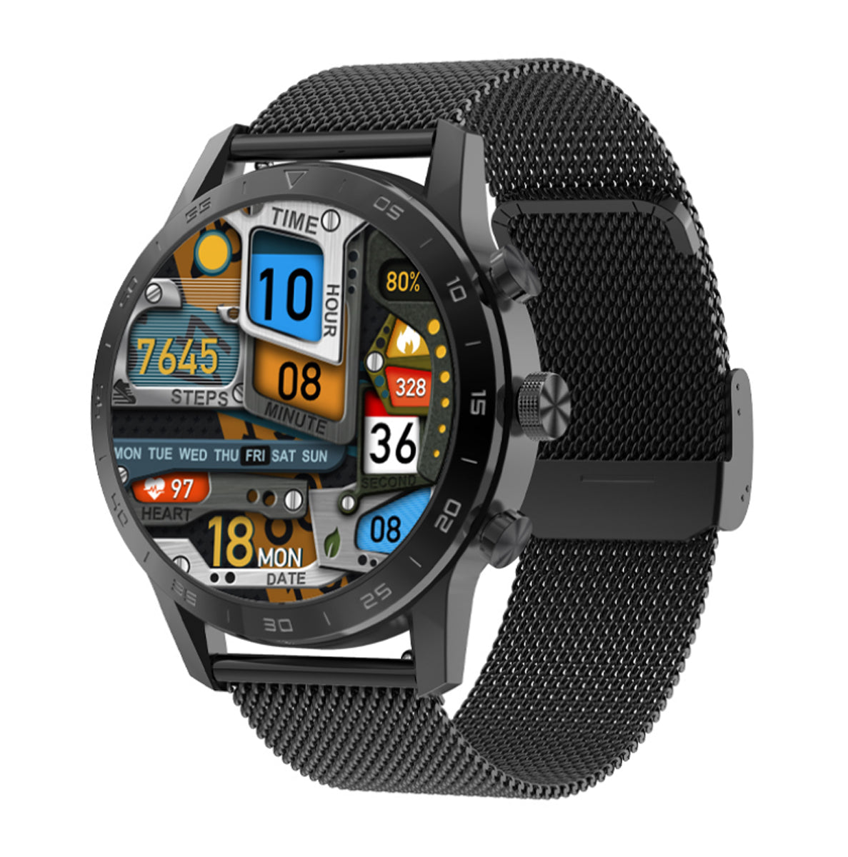 TPFNet Smart Watch / Fitness Tracker IP67 - Milanese Bracelet - Android &amp; IOS - various colors