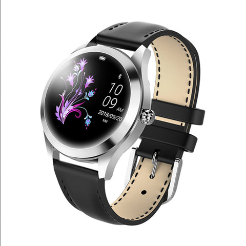 TPFNet Damen Smart Watch / Fitness Tracker IP68 - Kunstleder Armband - Android & IOS - verschiedene Farben