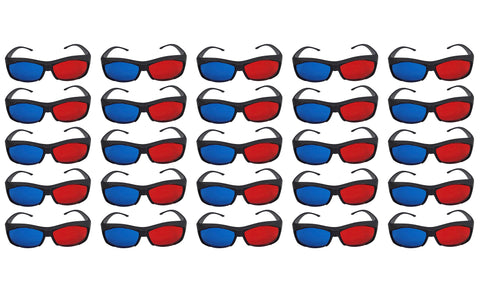 TPFNet Anaglyphenbrille 3D Brille Kunststoff Schwarz