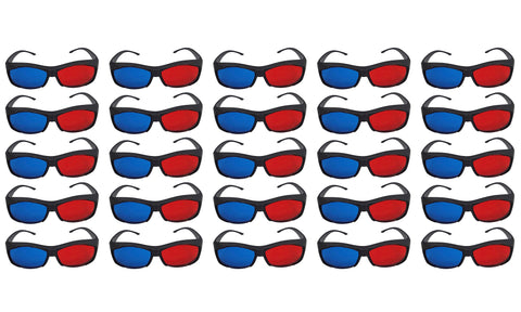 TPFNet Anaglyphenbrille 3D Brille Kunststoff Schwarz