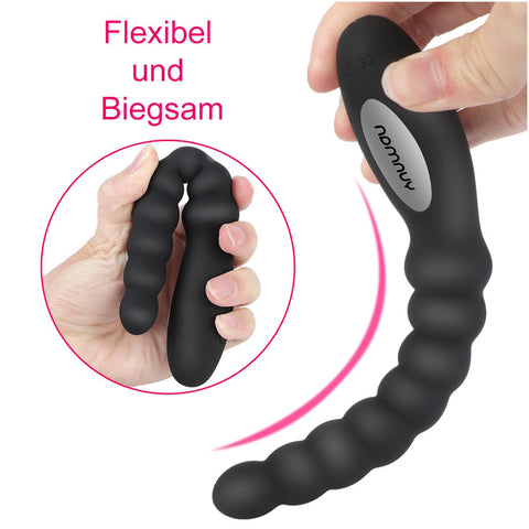 TPFSecret wavy anal vibrator for men and women without remote control - black