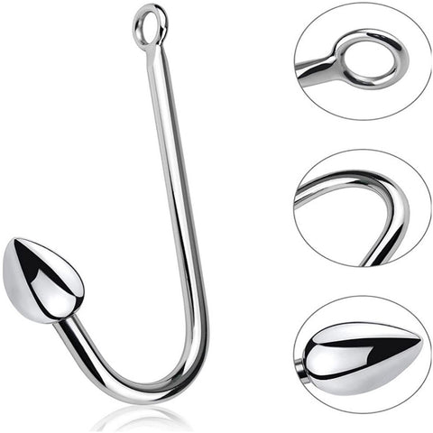 TPFSecret anal hook made of stainless steel metal - size small - large
