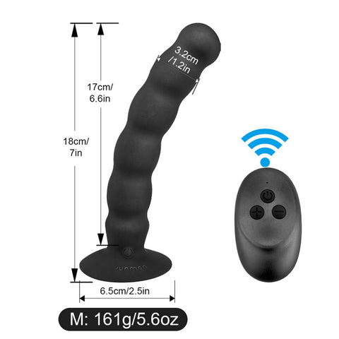 TPFSecret wavy anal vibrator for men and women with or without remote control - size S or M
