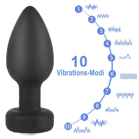 TPFSecret Analplug Vibrator für Männer und Frauen mit Remote Controll - Schwarz