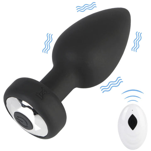 TPFSecret Anal Plug Vibrator for Men and Women with Remote Controll - Black