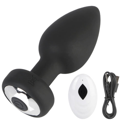 TPFSecret Analplug Vibrator für Männer und Frauen mit Remote Controll - Schwarz