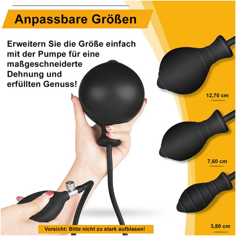 TPFSecret Corrugated Anal Balloon with Pump - Black