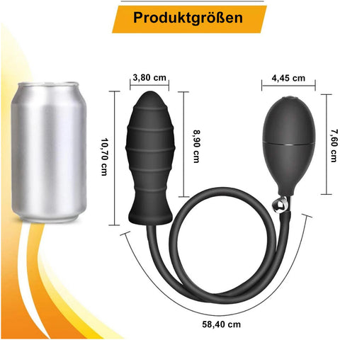 TPFSecret Corrugated Anal Balloon with Pump - Black