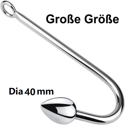 TPFSecret Analhaken aus Edelstahl Metall - Größe Small - Large