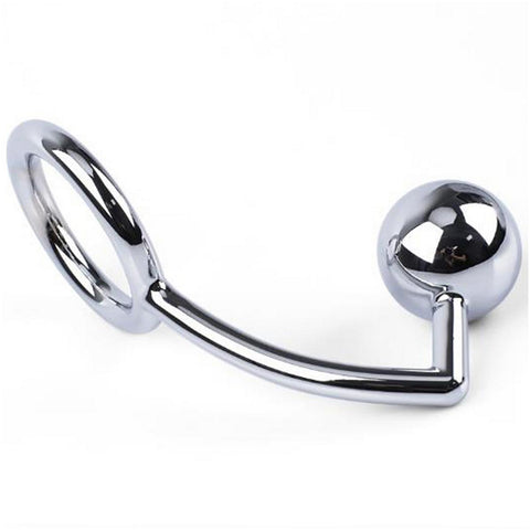 TPFSecret anal hook made of stainless steel metal with a 25mm ball and different eyelet diameters