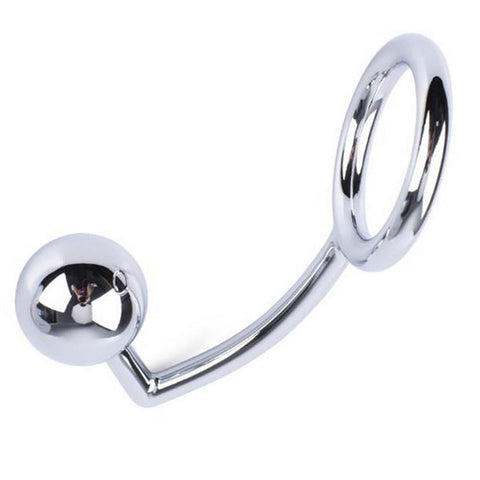 TPFSecret anal hook made of stainless steel metal with a 25mm ball and different eyelet diameters