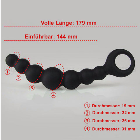 TPFSecret Perlen Analkette für Männer und Frauen - 17,9cm Länge - verschiedene Farben