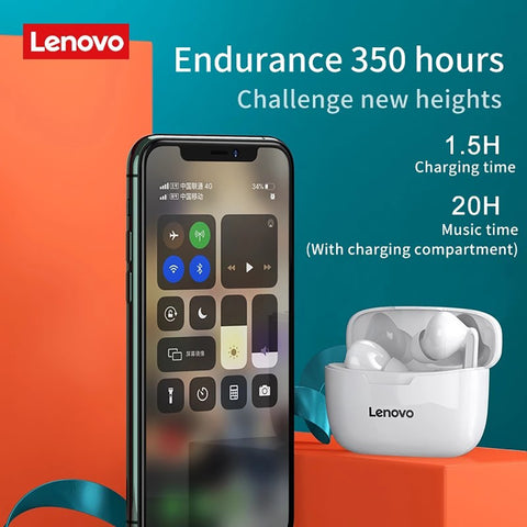 Lenovo XT90 Bluetooth-Kopfhörer Schwarz