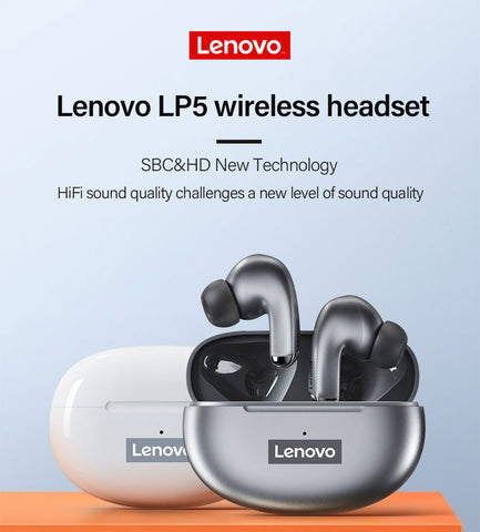 Lenovo LP5 Bluetooth-Kopfhörer Grau