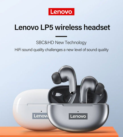 Lenovo LP5 Bluetooth headphones Gray