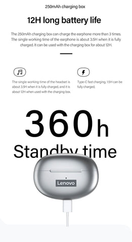 Lenovo LP5 Bluetooth headphones white
