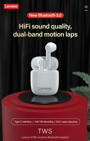 Lenovo XT89 Bluetooth Headphones White
